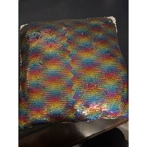 Reversible Sequins Throw Pillow 16" x 16" Home Essentials